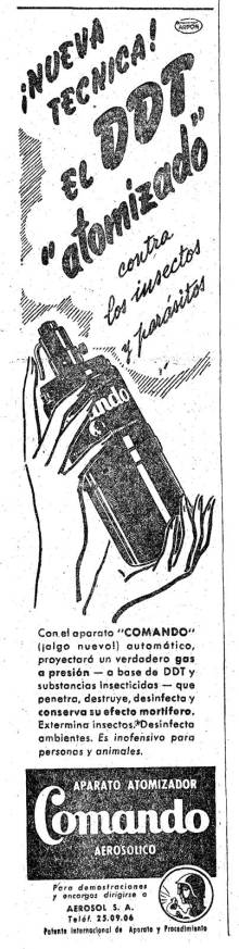 Recorte de prensa antiguo de Aerosol