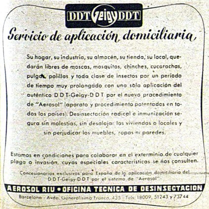Recorte de prensa antiguo de Aerosol