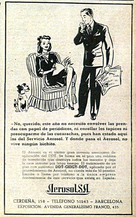 Recorte de prensa antiguo de Aerosol