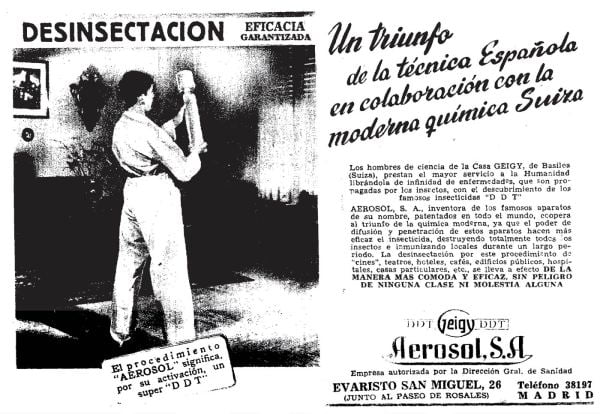 Recorte de prensa antiguo de Aerosol