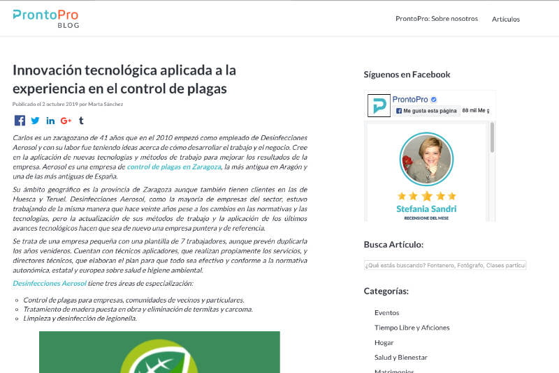 Entrevista Blog Prontopro